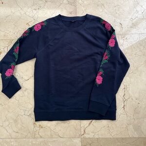 J.Crew Sleeve Embroidered Crewneck